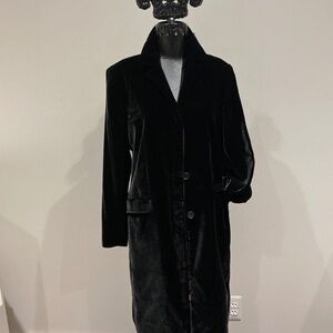 Euro Velvet Coat with print silk lining